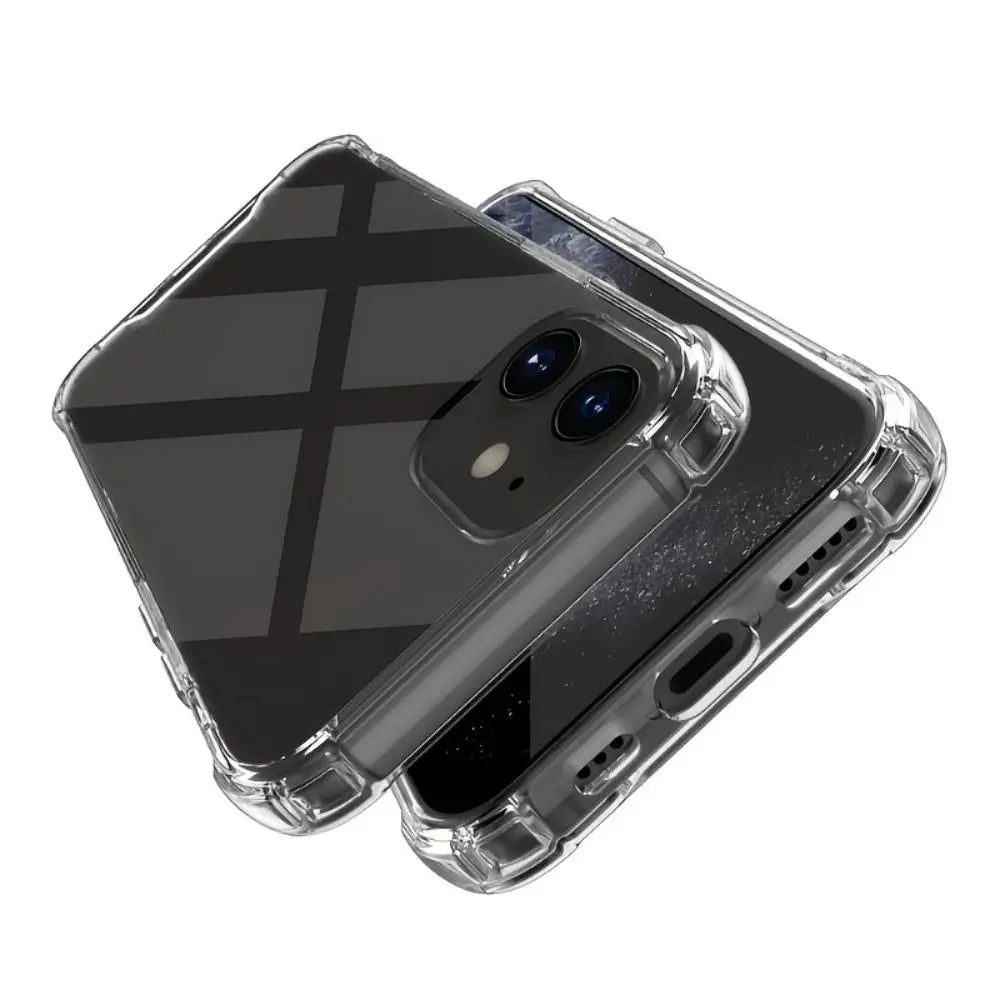 Transparent Thickened Corner TPU Anti-Drop Shockproof Scratch-Resistant Phone Case Cover for Iphone 11/12/13/14/15/16/17 Pro Max/Mini/Plus