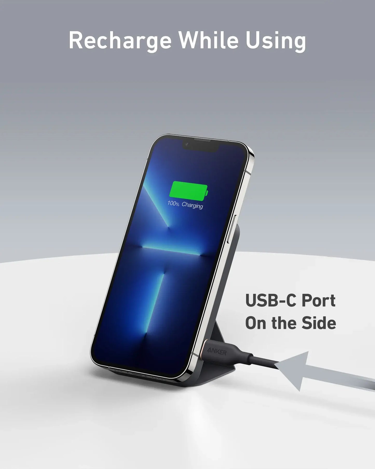 【Magnetic Power Bank】Anker 5,000Mah Magnetic Power Bank, Wireless Portable Charger with Foldable Stand & Side USB-C Port, Battery Pack for Iphone 17/16/15/14/13