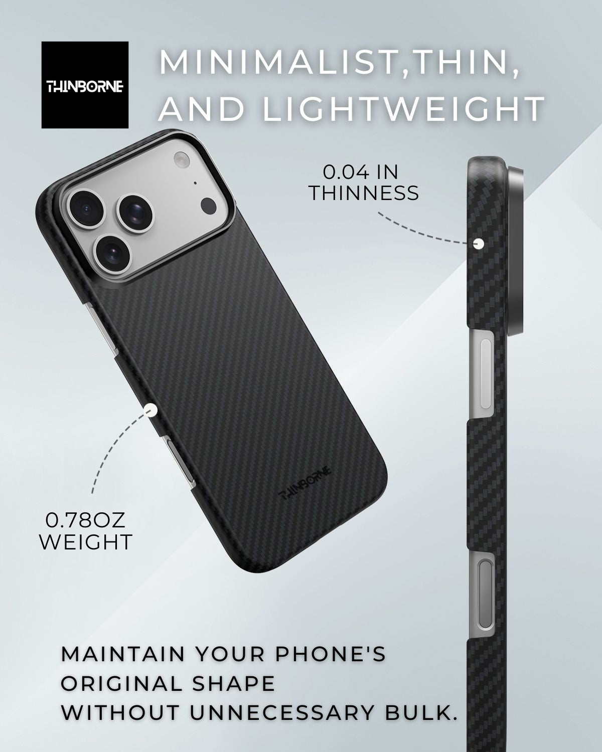 iPhone 17 Pro Max Case - Super Thin | Aramid Fiber | MagSafe - Black